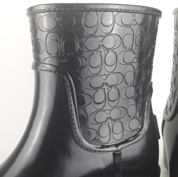 Coach Short Black Rain Boots - Picture 6 of 7